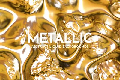 3D Liquid Metallic Backgrounds 3d abstract background bright fluid golden gradient hologram holographic illustration liquid metall metallic modern texture wallpaper