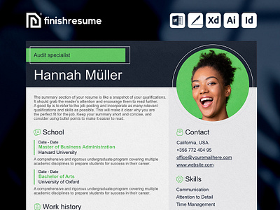 Audit specialist resume template | FinishResume.com control testing