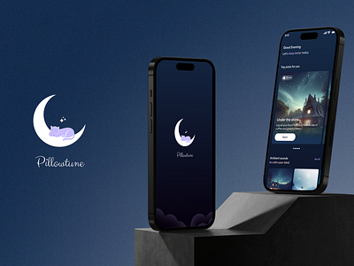 Pillowtune | A Mindfulness app graphic design ui