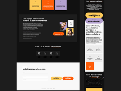 website . responsive . goodeworkers association associative design figma landing numeric responsive tech ui ux webdesign website workers working