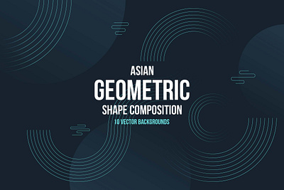 Asian Geometric Composition Backgrounds abstract asian asian style background dynamic geometric geometric composition geometric shape illustration japan line art minimalist semicircles shapes wallpaper