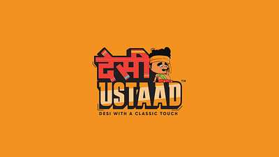 Desi Ustaad Logo desi design graphic design illustration indian logo southindian vector