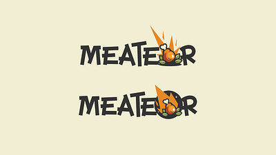 Meateor Logo chicken design graphic design illustration logo meat meteor vector