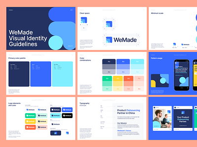WeMade - Brand Guidelines brand brand book brand guidelines brand identity branding color palette design system guidelines logo marketing outcraft digital agency product saas social media strategy supply chain technology typography ui visual identity