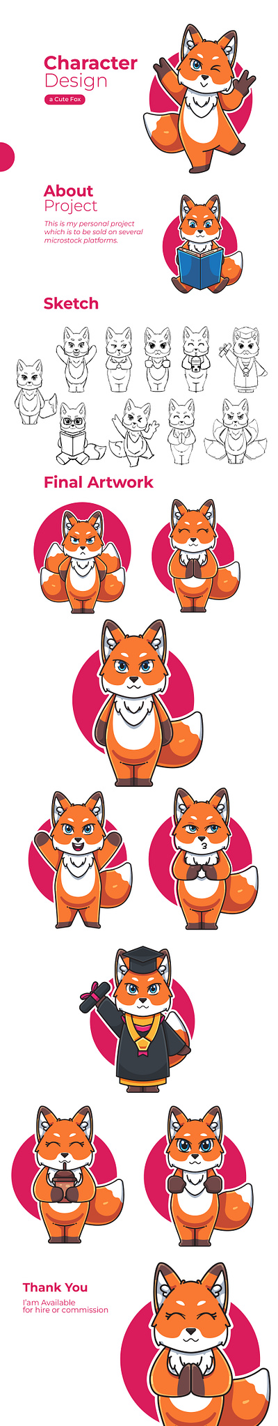 a Cute Fox animal character animal illustration cartoon character character design cute animal cute character illustration
