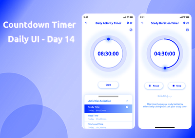 Countdown Timer Daily UI Challenge - Day 14 countdown design graphic design icons interface mobile mobile design timer typography ui ux vector