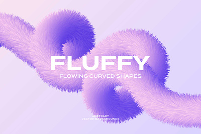 Fluffy Curved Shape Vector Backgrounds abstract backdrop background curve curved dynamic fluffy gradient graphic design hairy illustration shape twisted twister wallpaper