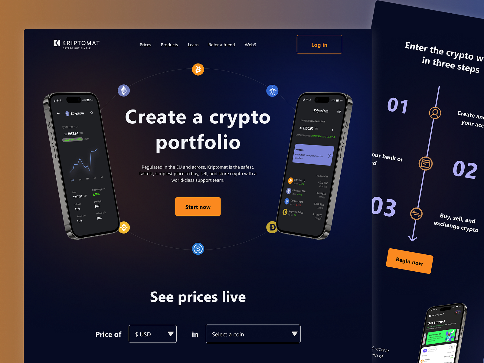 Crypto exchange | Homepage redesign by Ștefănescu Maria on Dribbble