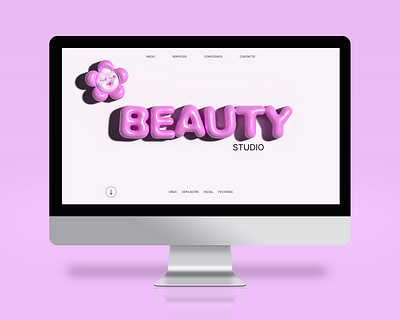 Beauty Studio 3d beautysalon beautystudio freelance hire illustration landingpage logo mockup ui ux webdesign
