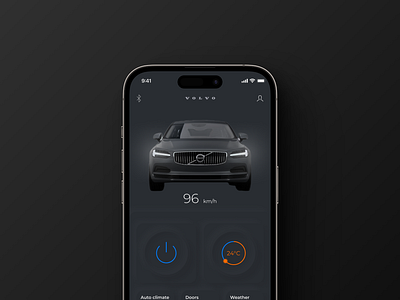 "Volvo Connect" app app carinterface design figma figmadesign mobile ui uidesign volvo volvoapp