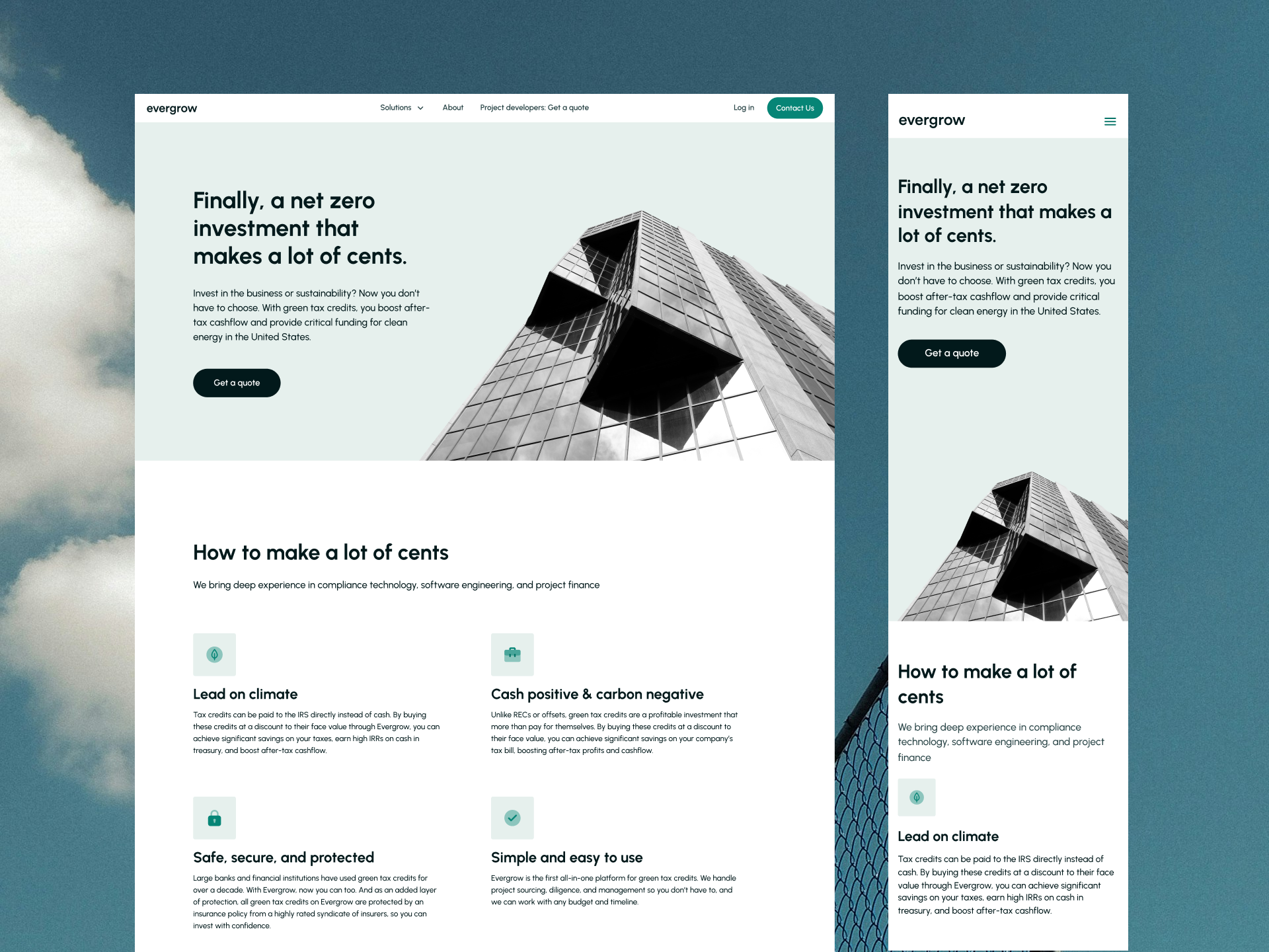 Evergrow - Website clear corporate website dashboard design ecology green illustration landing service screen typography ui ui ux ux web design website wen design