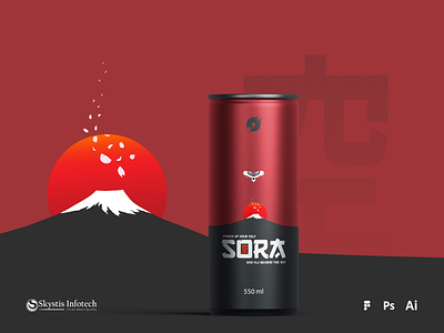 Sora Energy Drink: Can Product Design can can design design energy energy drink figma hell illustrator monster energy drink photoshop product product design redbull sora