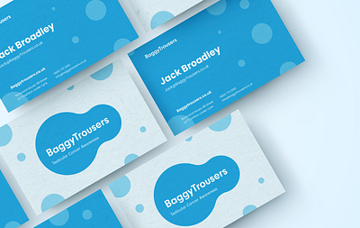 Baggy Trousers Business Cards blue branding business cards charity charity branding circle design england fresh fun graphic design logo manchester modern none profit sans serif typography uk vector visual identity