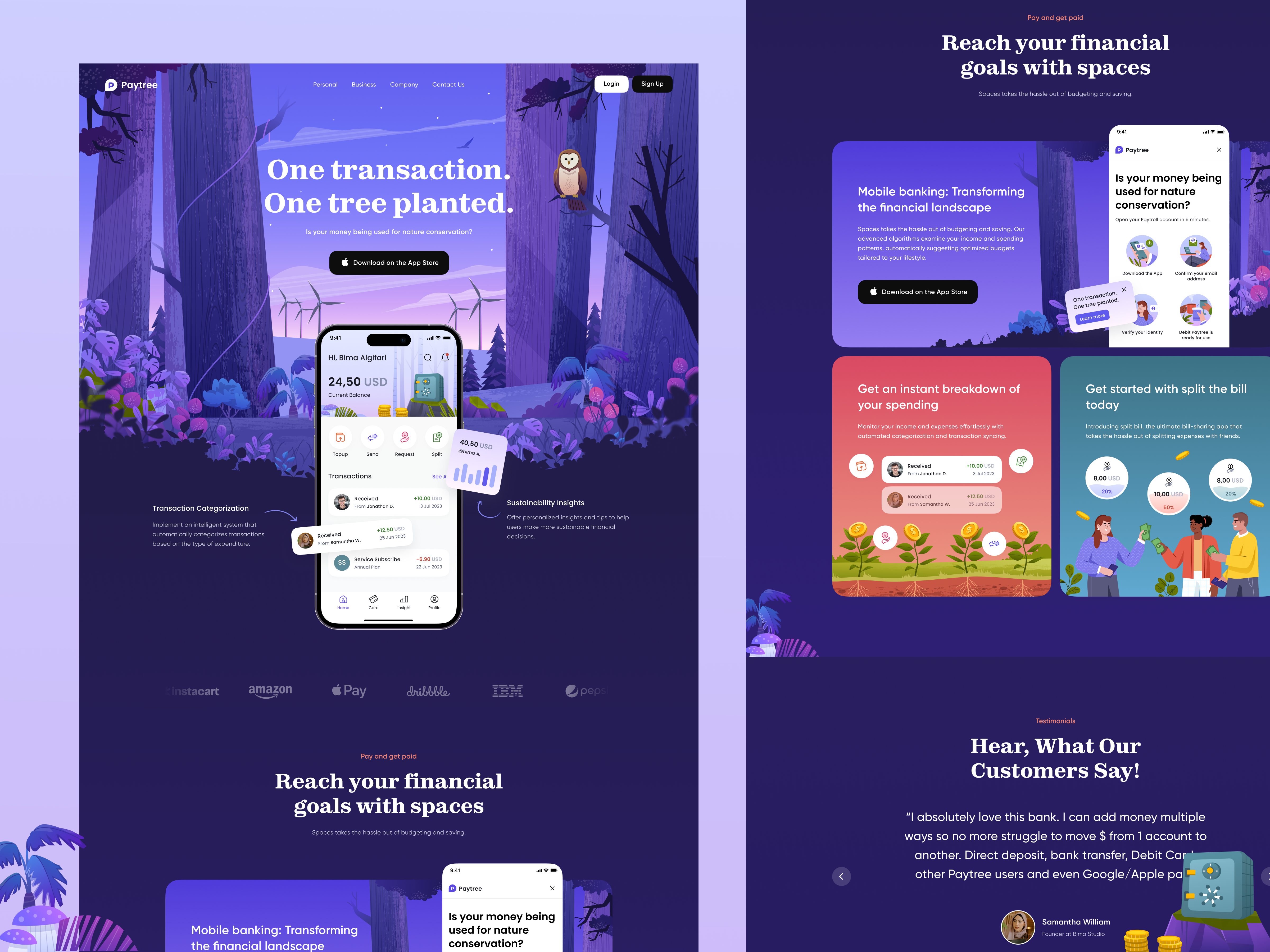 Example of Landing Page With Custom Illustration