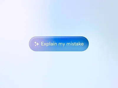 AI Button Style - Explain my mistake ai button chat explain gpt gradient skeuomorphic stars ui