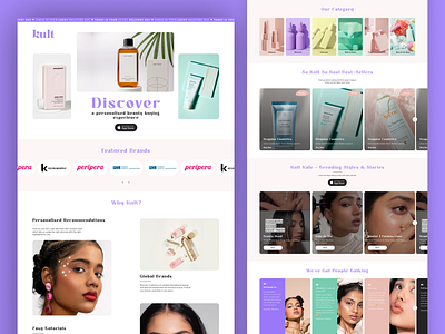 Kult Landing Page Design landing page product design ui design uiux