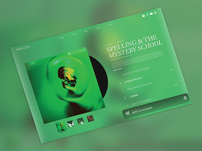 SPELLLING Web Player animation app branding design elegant mobile design mockup music typography ui uiux webdesign
