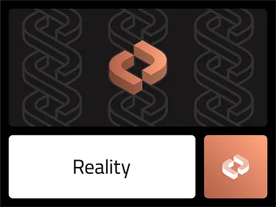 "ٌReality" Logo Proposal 3d brand identity branding bronze design gradient identity design logo logo design logos minimalist