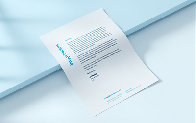 Baggy Trousers letterhead design blue brand identity branding charity design letterhead logo manchester mockup modern stationery stationery design typography uk visual identity