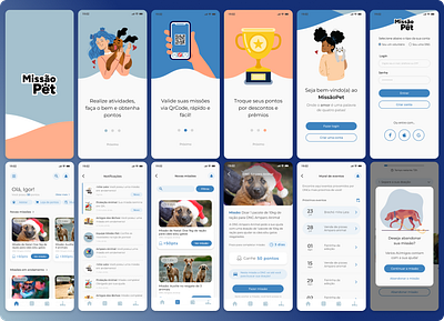 MissãoPet - Aplicativo de apoio à ONGs de proteção animal app design mobile pet product design software ui ui design ux ux design