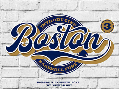 Boston  Baseball Script font by Modern Fonts on Dribbble