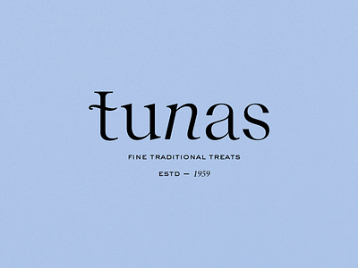 Tunas Logo Design branding costum logo design studio font design food branding logo design logos logotype london branding london designer minimal branding minimal logo type design typography