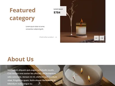E Commerce - Handmade Candles branding design e commerce graphic design illustration logo typography ui ux vector web design web development website