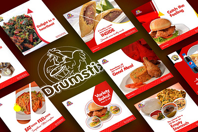 Drumstix Graphics branding design eatery fast food flyer food graphic design restaurant social media