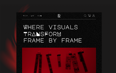 Film Lab - Home Page design films font homepage laboratory landing scan typography ui ux