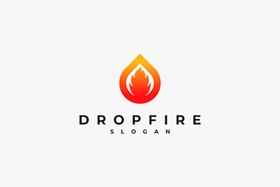 Fire Drop Logo branding burn design drip drop droplet fire flame graphic design heat hot ignite illustration logo logo design rain vector water