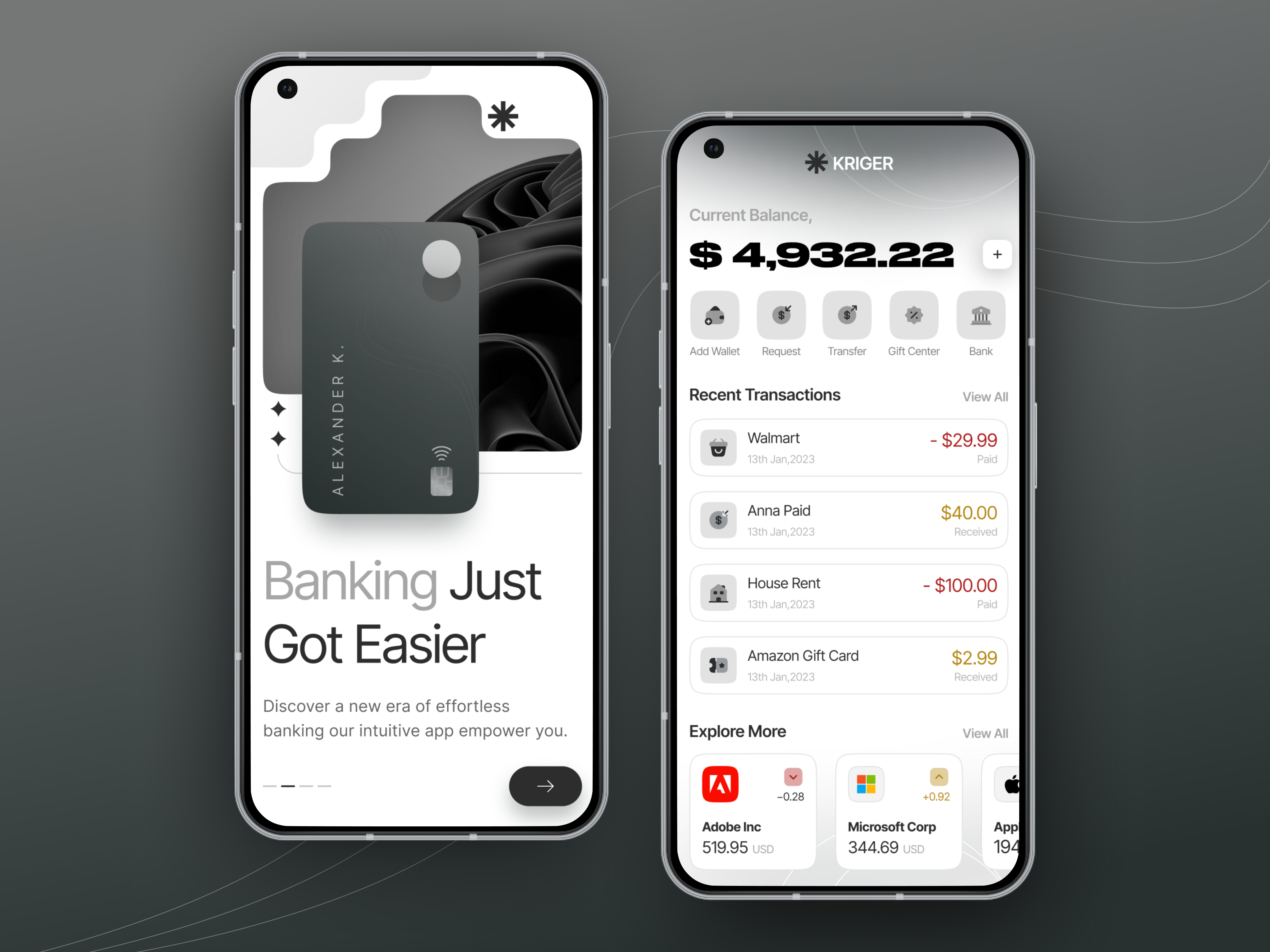Example of Modern Web Design, Mobile App Design
