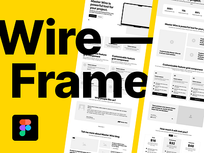 Wireframe - Master Wire Frame Kit clean design desktop download figma frame kit layout mockup page prototype template theme ui ux web web design wireframe wireframe kit wireframing