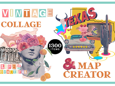 Vintage Collage and Map Creator