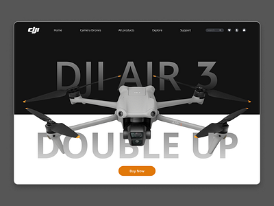 DJI Air 3 Online Store camera camera drone design dji drone drone store figma landing mavic online store quadrocopter site store ui ui design ux web website