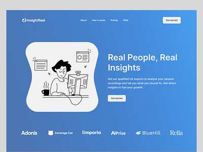 InsightReel Website branding clean design color scheme data visualization figma header information architecture insightreel website landing page saas design typography ui ui design uiux user experience user insights user interface ux web design website