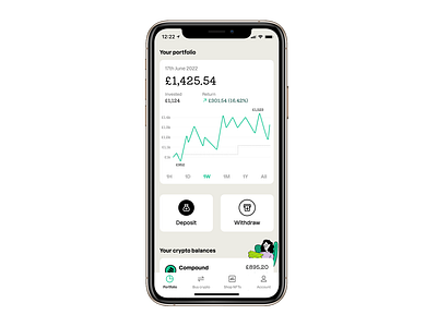 Crypto Portfolio App (2022) design mobile app product design ui ux