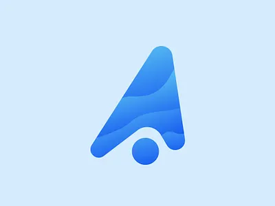 Alocate 99designs a logo blue branding design dribbble gradient graphic design illustration lettermark location logo map minimal navigation pinterest trending triangle vector wordmark logo