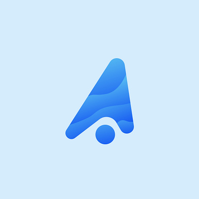 Alocate 99designs a logo blue branding design dribbble gradient graphic design illustration lettermark location logo map minimal navigation pinterest trending triangle vector wordmark logo