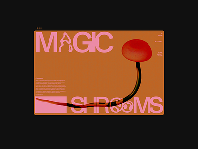 MAGIC MUSHROOMS — 003 branding creative direction design desktop editorial graphic design interface ui web