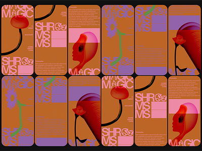 MAGIC MUSHROOMS — 004 ai branding creative direction design graphic design illustration mobile ui web