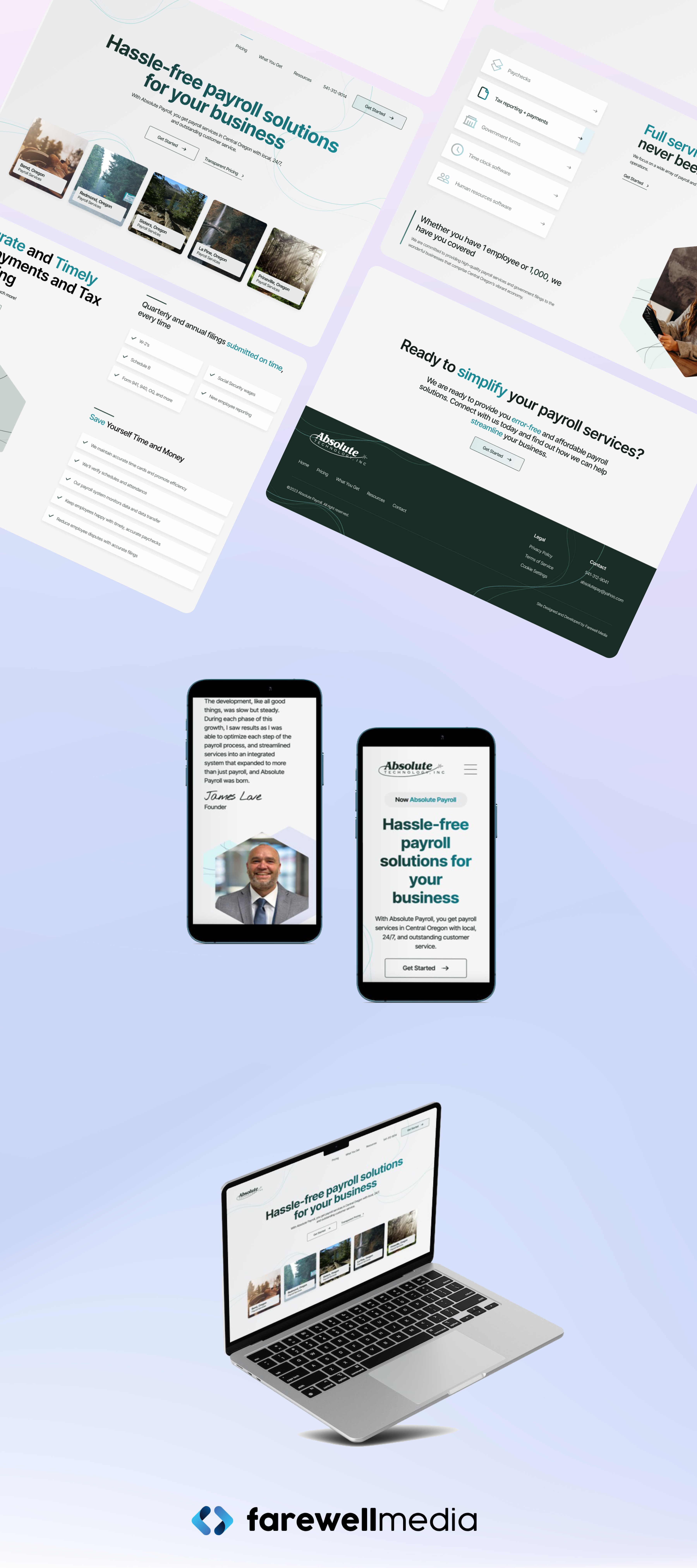 Web Design - Absolute Payroll Company corporate website design webdesign webdesign in bend webflow design website