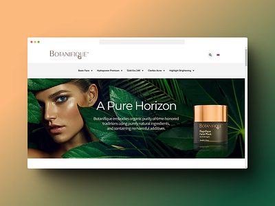 Botanifique | Website | Cosmetics design ui web development website