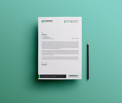 Letterhead Template Design adobe illustrator branding clean corporate letterhead design graphic design letterhead modern template vector