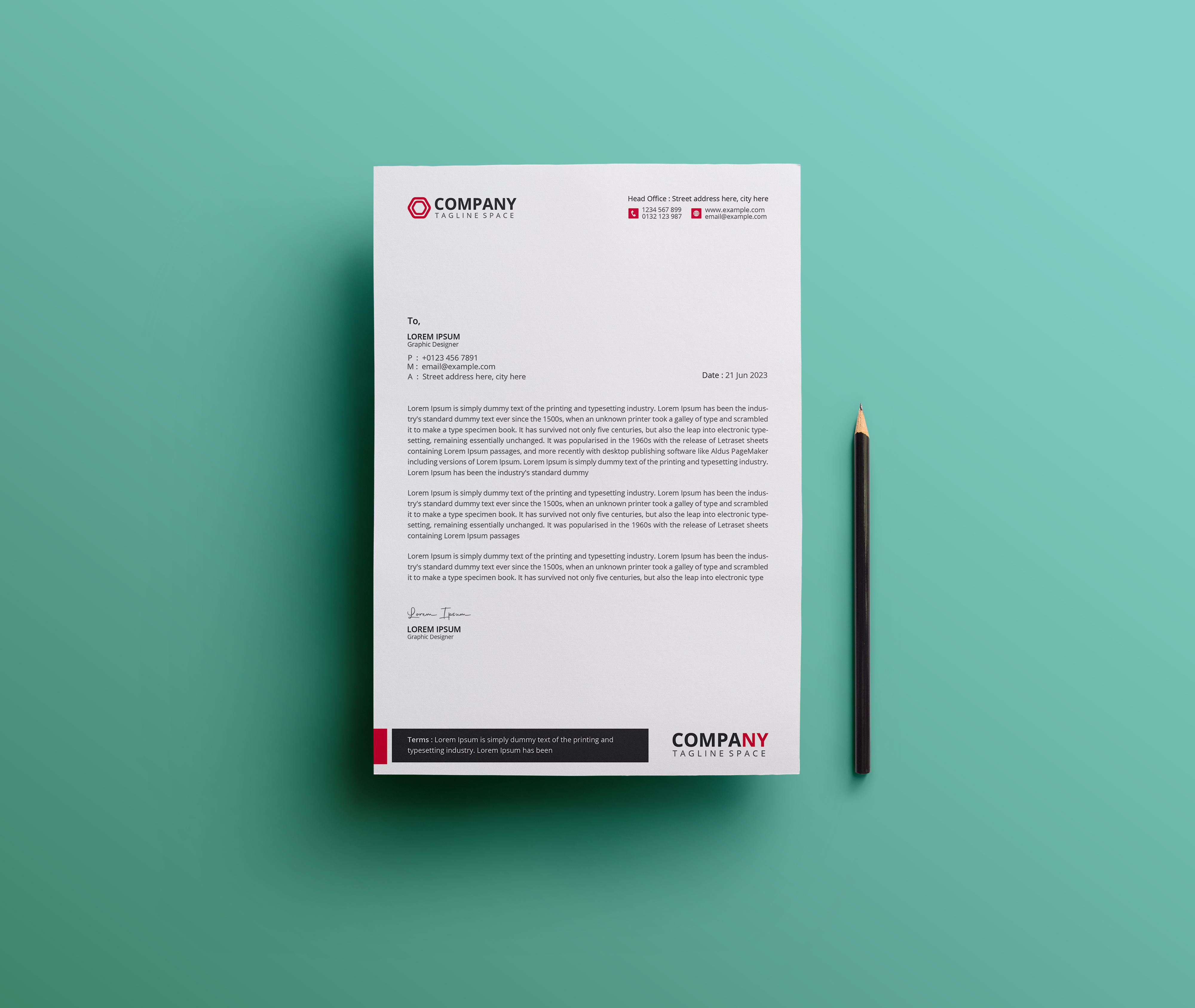 Letterhead Template Design by Hasibur Rahman on Dribbble