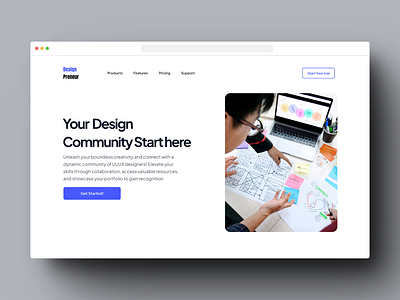 UI Design - Designer Community Website Design app application dailyui design designer community designer website design landing page landing page design logo ui ui design uiux uiux designer user experience user interface ux web designer website design website designer