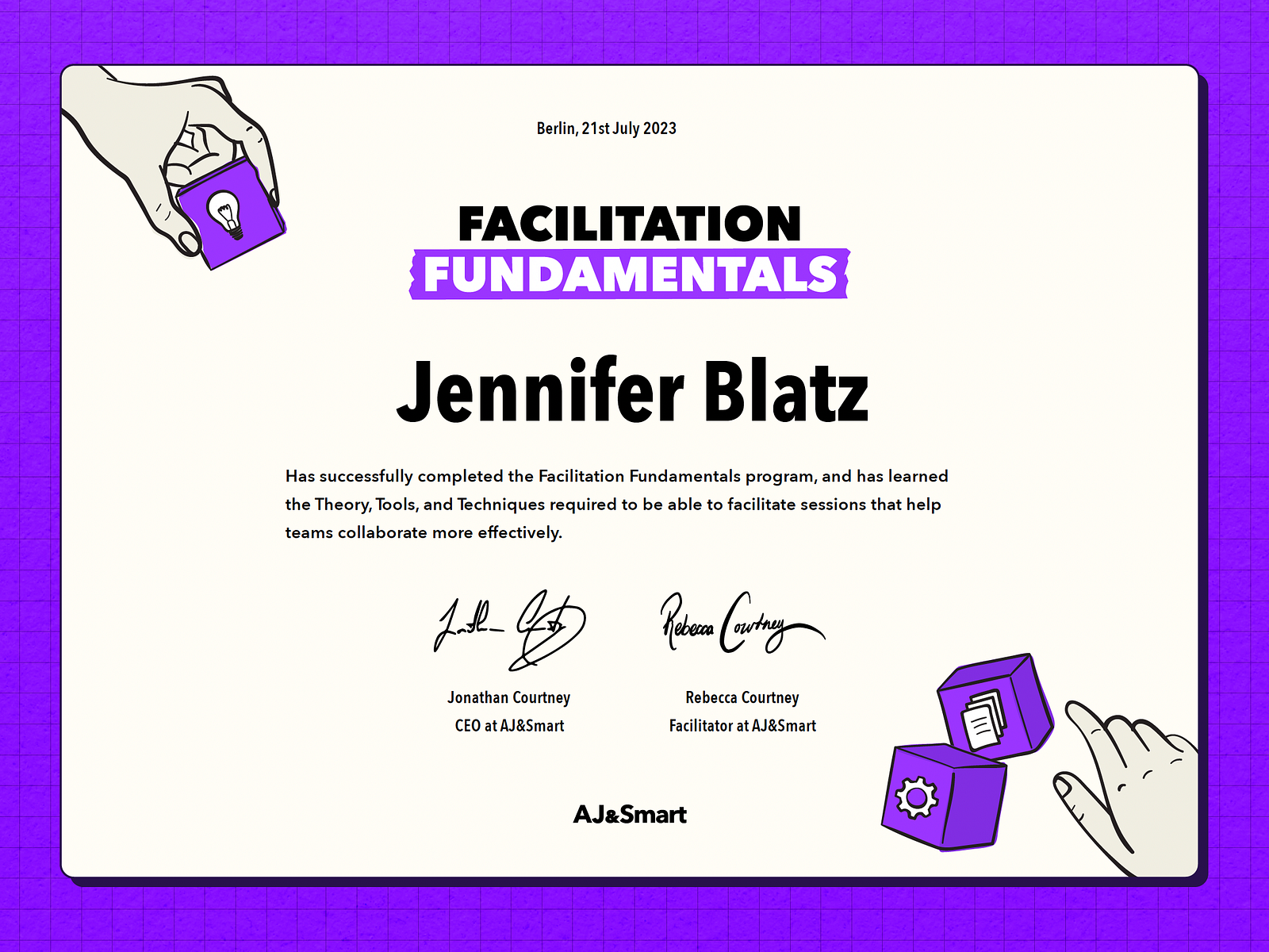 Facilitation certification by Jen Blatz on Dribbble Facilitation certification by Jen Blatz on Dribbble