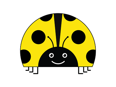 Yellow Lady Beetle adobe illustrator adorable bright cheerful coccinellidae cute cute insect design happy insect illustration insect kawaii kawaii insect kawaii ladybug lady beetle lady bird ladybug vector yellow ladybug