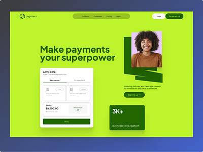 B2B Payment UI Design b2b branding business design header landing page logo payment ui uiux