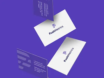 Pushmetrics - logo design branding data flow logo data logo graphic design logo logo design logo designer software logo