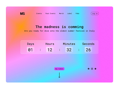 Countdown timer. Daily 014 design responsive ui ux